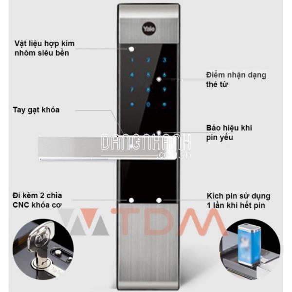 Khóa điện tử Yale YDM3109 Silver Thẻ Từ - Bluetooth