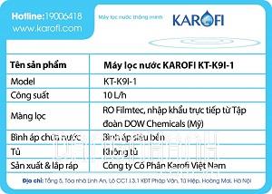 Bình Lọc Nước Thông Minh Karofi IRO 1.1 K9I-1 9 Cấp