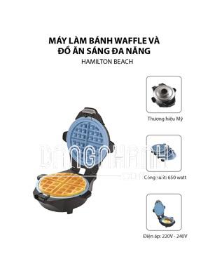 Máy Làm Bánh Waffle Và Đồ Ăn Sáng Đa Năng Hamilton Beach - 26049-IN