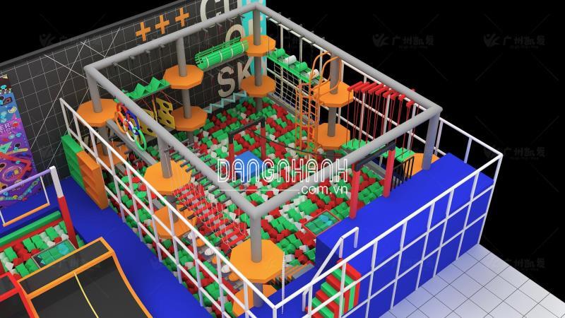 Sân chơi trong nhà đa dạng chủ đề và màu sắc cho trẻ em