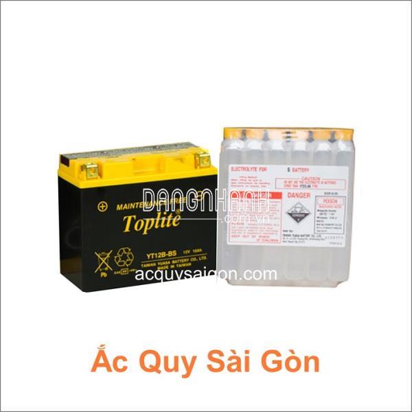 Bình ắc quy xe mô tô TOPLITE 12V 10Ah YT12B-BS