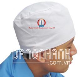 Mũ blu vải lon TQ (thô) trắng / xanh (2 lớp vải)