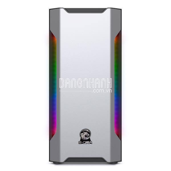 Vỏ Case E-DRA DA VINCI 1401 (Mặt trước nhôm nguyên tấm, 2 dải Led ARGB digital)