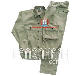 Quần áo bảo hộ kaki Nhật dày cotton túi hộp (màu ghi sáng+ghi chì+cam+xanh dương )