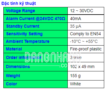 Đầu dò báo khói quang học HORING AH-0311-2