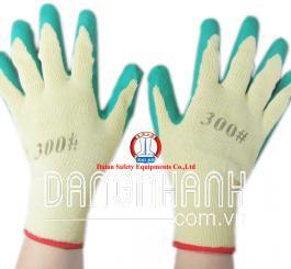Găng sợi tráng nhựa ĐL mầu xanh chống trơn, chống hóa chất