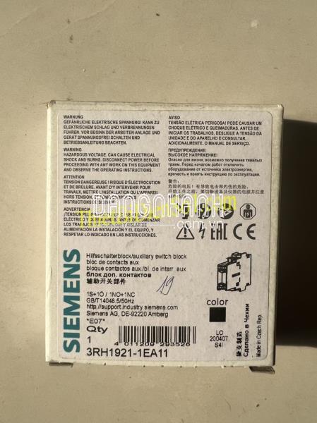 Tiếp điểm phụ Siemens 3RH1921-1EA11 -Cty Thiết Bị Điện Số 1