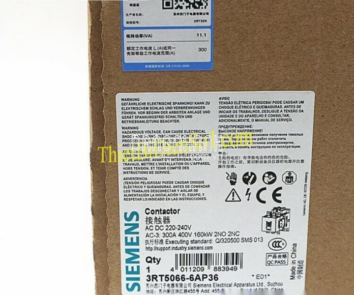 Khởi động từ Siemens 110kw 3RT5064 -Cty Thiết Bị Điện Số 1