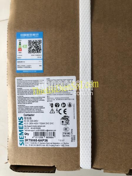Khởi động từ Siemens 132kw 3RT5065 -Cty Thiết Bị Điện Số 1