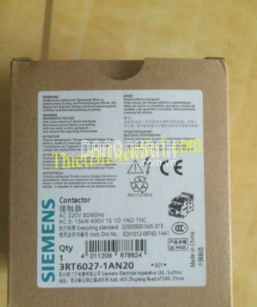 Khởi động từ Siemens 4kw 3RT6023 -Cty Thiết Bị Điện Số 1
