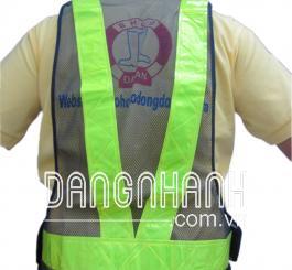 Áo phản quang - lưới vải VN (PQ chữ V) - xanh