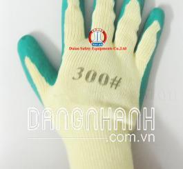 Găng sợi tráng nhựa ĐL mầu xanh chống trơn, chống hóa chất