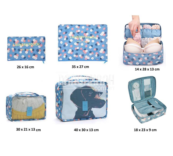  SET 6 TÚI ĐỰNG ĐỒ DU LỊCH GIÁ RẺ