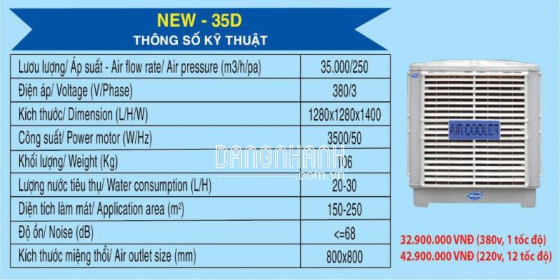 Máy làm mát nhà xưởng NEW-35T (380v/1 cấp)