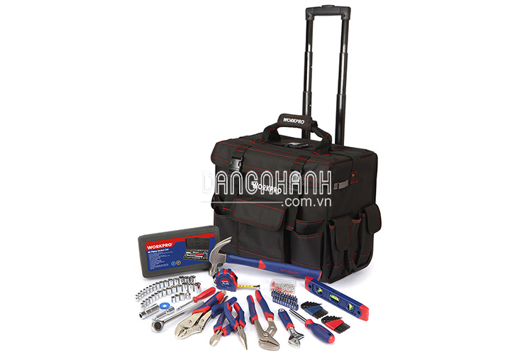 Bộ dụng cụ 176 chi tiết có bánh xe Workpro W009029