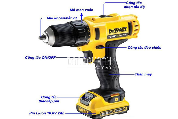 Máy khoan vặn vít pin Dewalt DCD710D2-B1