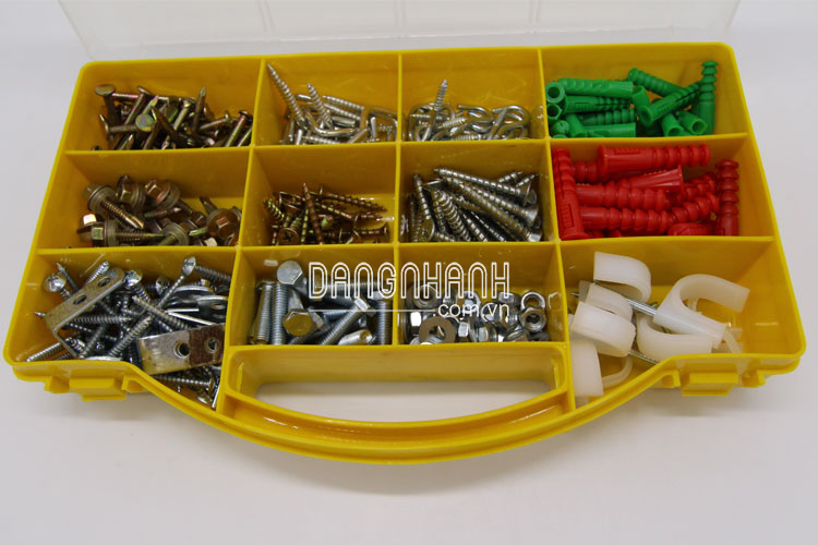  Hộp phụ tùng tiện dụng Vpro HW-001 323 chi tiết (màu vàng)