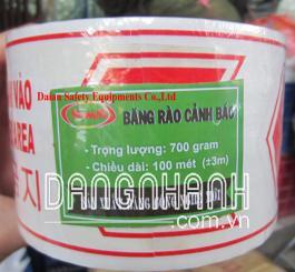 Dải chắn đường nilon mỏng L2 (100m/cuộn) loại 2 lớp ( mầu trắng đỏ )