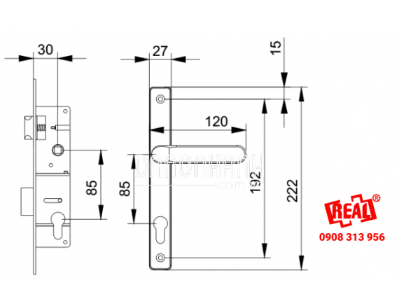 KHÓA CỬA LH9014.WH/BL