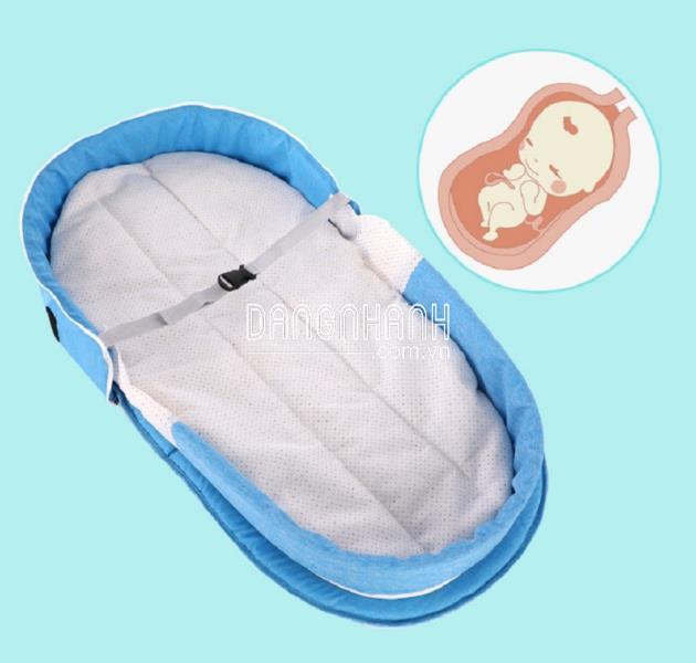 Gường trẻ em gấp gọn có lưới chống muỗi 