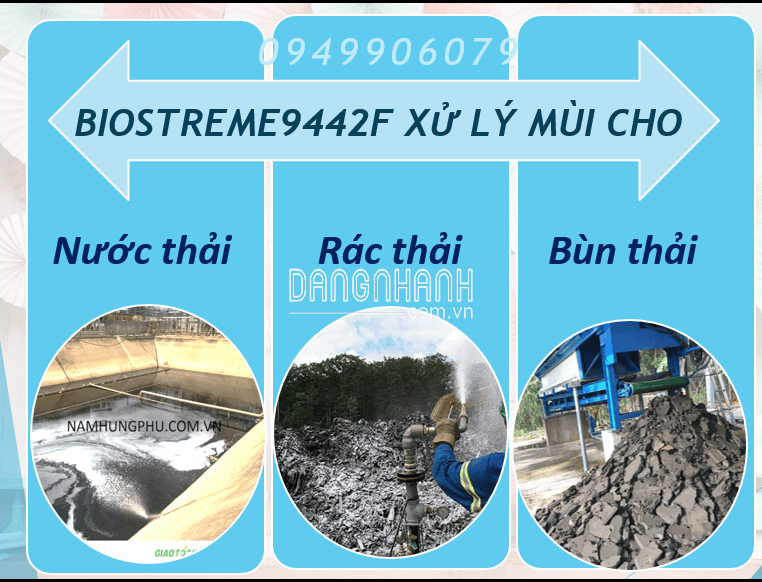 Xử lý mùi hôi rác thải nhanh chóng với Biostreme9442F (0949906079)