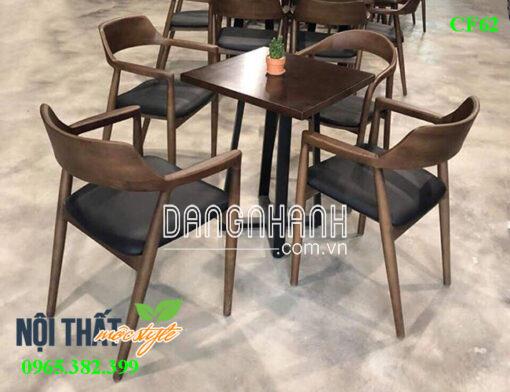 Bàn ghế cafe CF62 tuyệt tác từ gỗ có 1- 0- 2