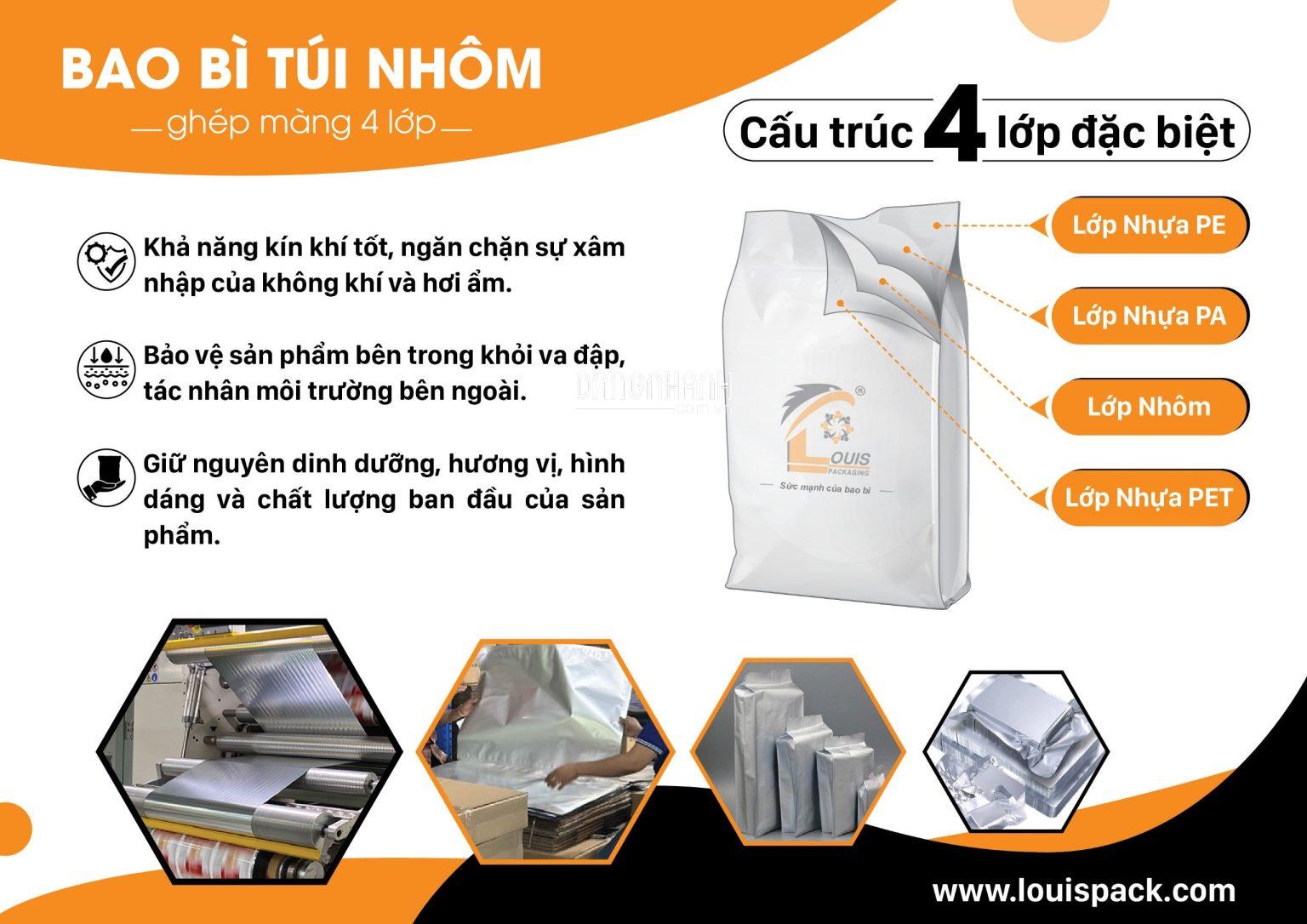 TÚI NHÔM ĐỰNG 10KG - 25KG, TÚI NHÔM KÍCH THƯỚC LỚN