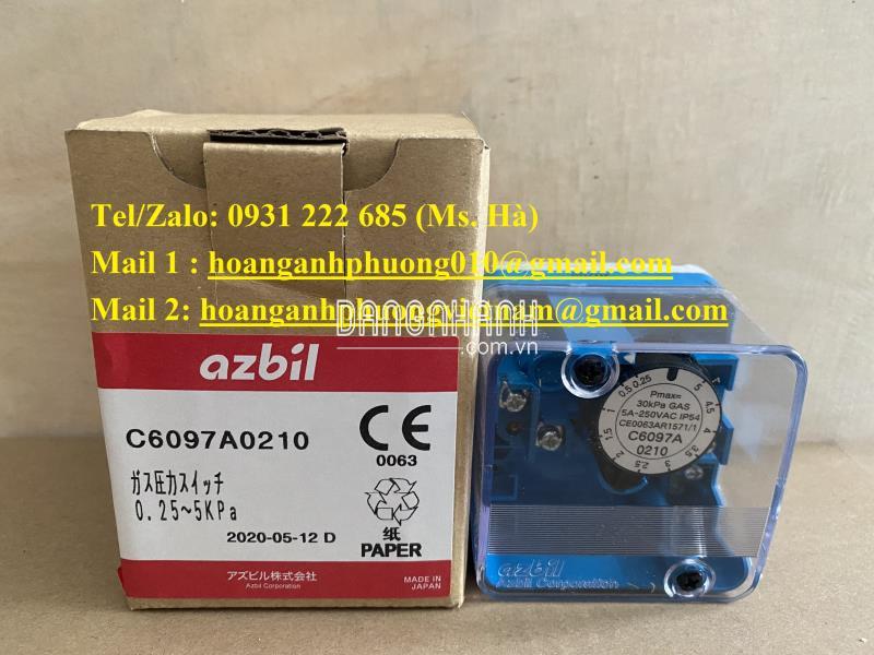 Công tắc áp suất C6097A0210 Azbil 