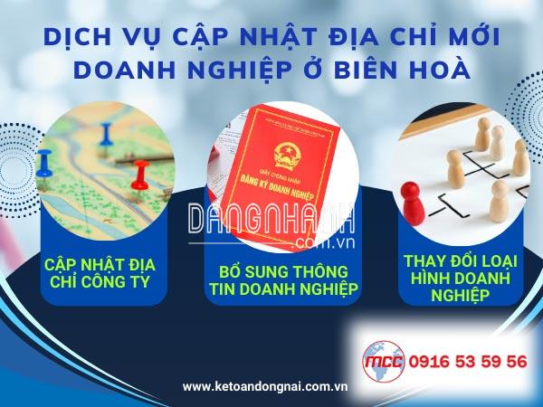  Dịch vụ cập nhật địa chỉ mới doanh nghiệp MCC Group tại Biên Hòa