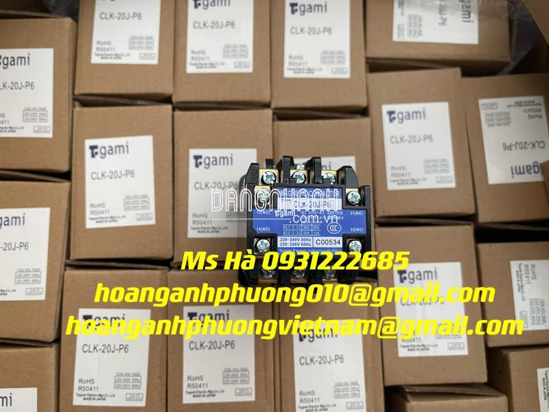 Togami dòng contactor CLK-20J-P6 giá cạnh tranh 