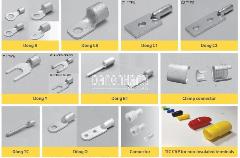100 chiếc Đầu cốt Y/đầu cốt chẻ trần 3.5Y-4;3.5Y-5;3.5Y-6 NICHIFU Nhật Bản