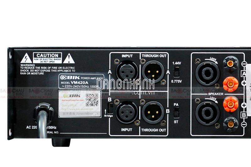 Cục đẩy công suất BIK VM 420A (2 kênh - Japan)