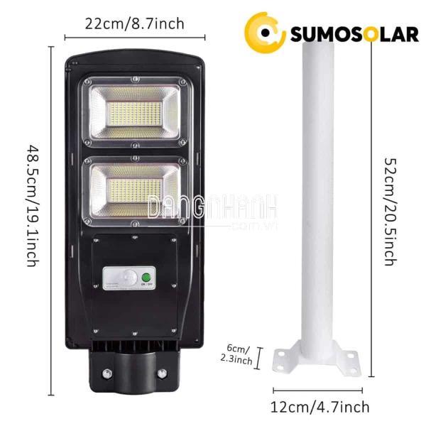 Đèn LED đường phố năng lượng mặt trời (60w) Tấm liền – NT09