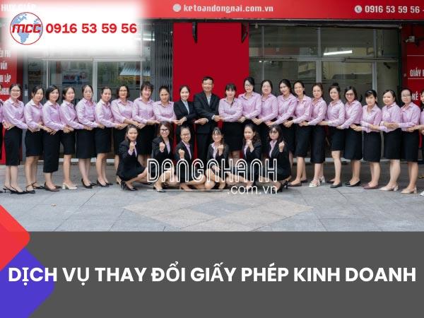 Dịch vụ thay đổi giấy phép kinh doanh Đồng Nai