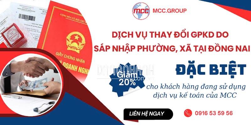 Dịch vụ thay đổi giấy phép kinh doanh Đồng Nai - MCC Group