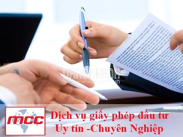 Tư vấn xin giấy phép đầu tư của Minh MCC.Group 