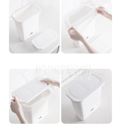 THÙNG RÁC TREO GẤP GỌN CÓ NẮP ĐẬY THÔNG 