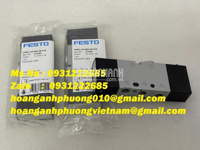 Cung cấp Van Festo VUWS-L20-M52-M-G18 dễ lắp đặt 