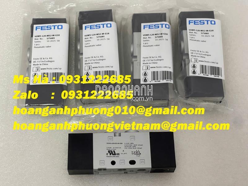 Cung cấp Van Festo VUWS-L20-M52-M-G18 dễ lắp đặt 