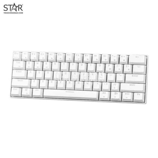 Bàn Phím Cơ E-Dra EK361W Bluetooth White RGB Brown Switch Wireless (Trắng)