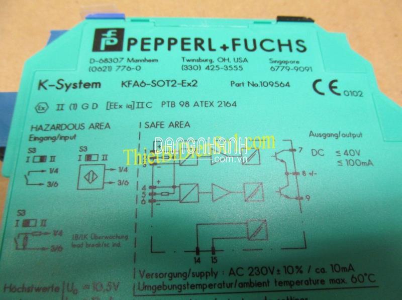Bộ khuếch đại chuyển mạch Pepperl+Fuchs KFA6-SOT2-Ex2 -Cty Thiết Bị Điện Số 1