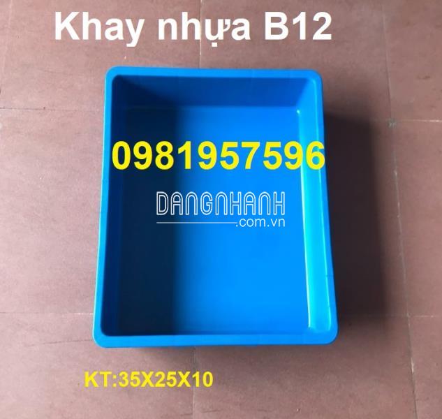 Khay nhựa B12, hộp nhựa đặc, sóng nhựa Bít, khay nhựa đựng linh kiện, sóng bít B12