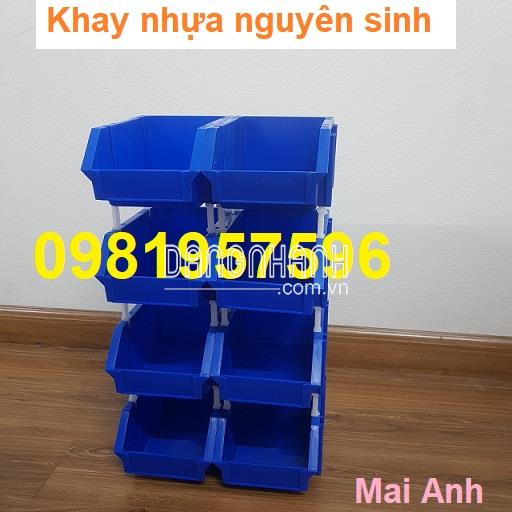 Khay nhựa đựng ốc vít, kệ dụng cụ xếp tầng, khay nhựa nguyên sinh