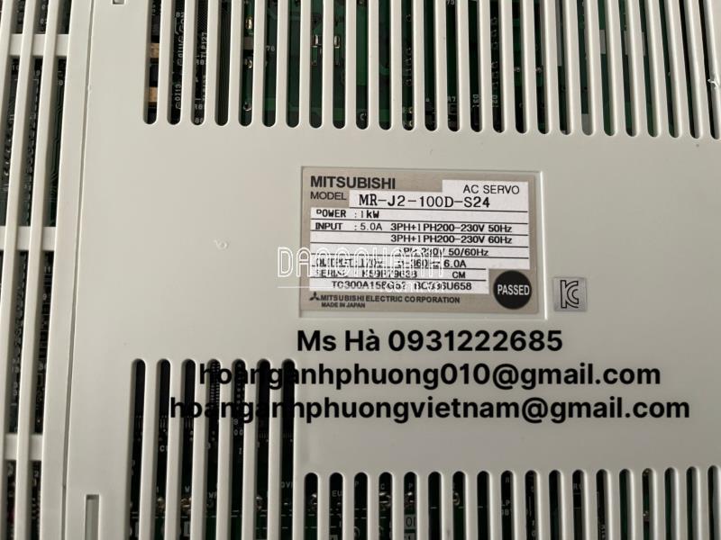 Bộ điều khiển servo hãng mitsubishi MR-J2-100D-S24