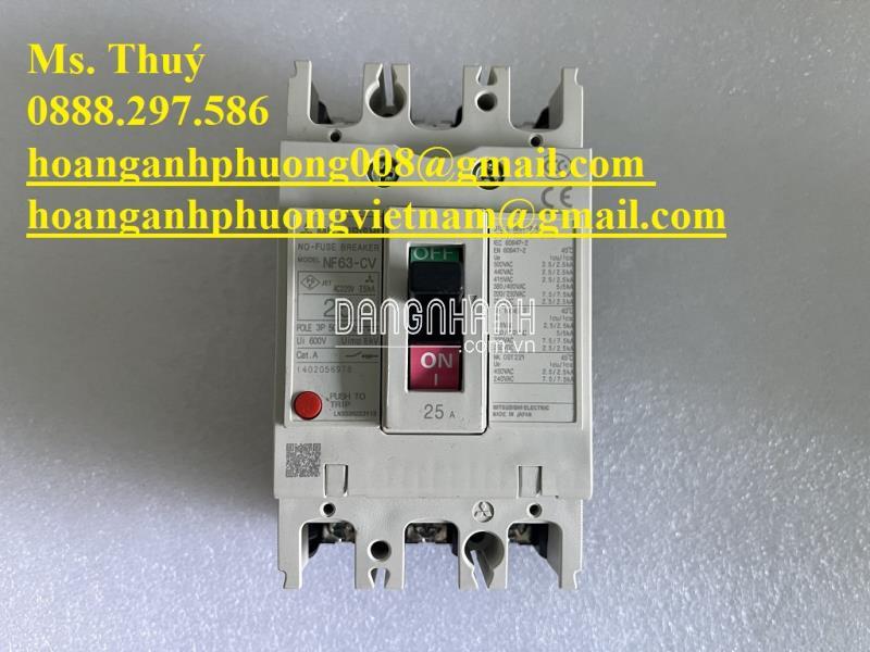 Hàng sẵn giao ngay - MCCB Mitsubishi NF63-CV 3P 25A - Toàn Quốc