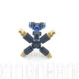 Béc phun sương 4 hướng đầu đồng bộ có van chống rỉ kèm T nối nhanh 8mm