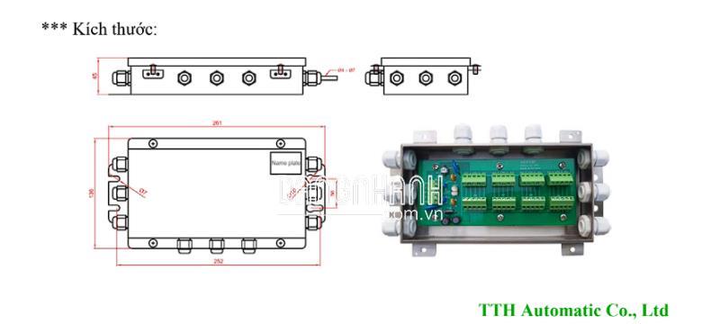 AJ-8PD Hộp cộng loadcell