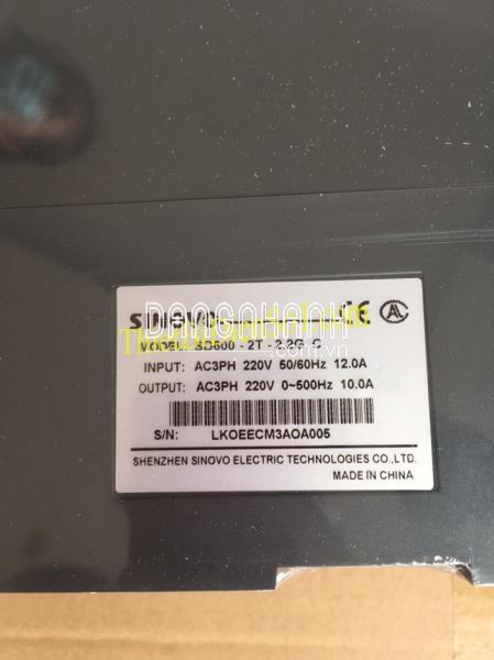 Biến tần Sinovo SD600-2T-4.0GC -Cty Thiết Bị Điện Số 1
