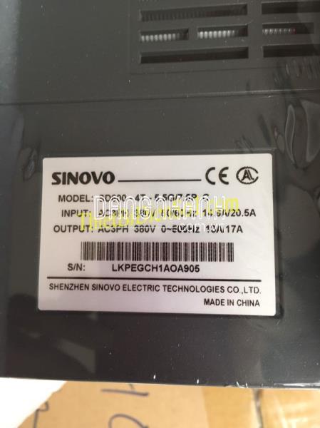 Biến tần Sinovo SD600-4T-5.5G/7.5P C -Cty Thiết Bị Điện Số 1