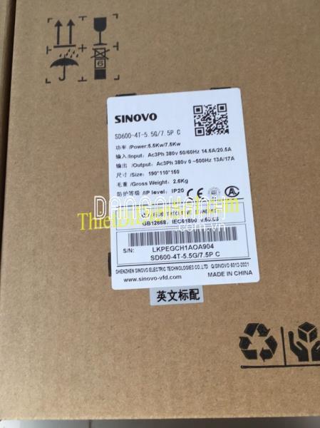 Biến tần Sinovo SD600-4T-5.5G/7.5P C -Cty Thiết Bị Điện Số 1